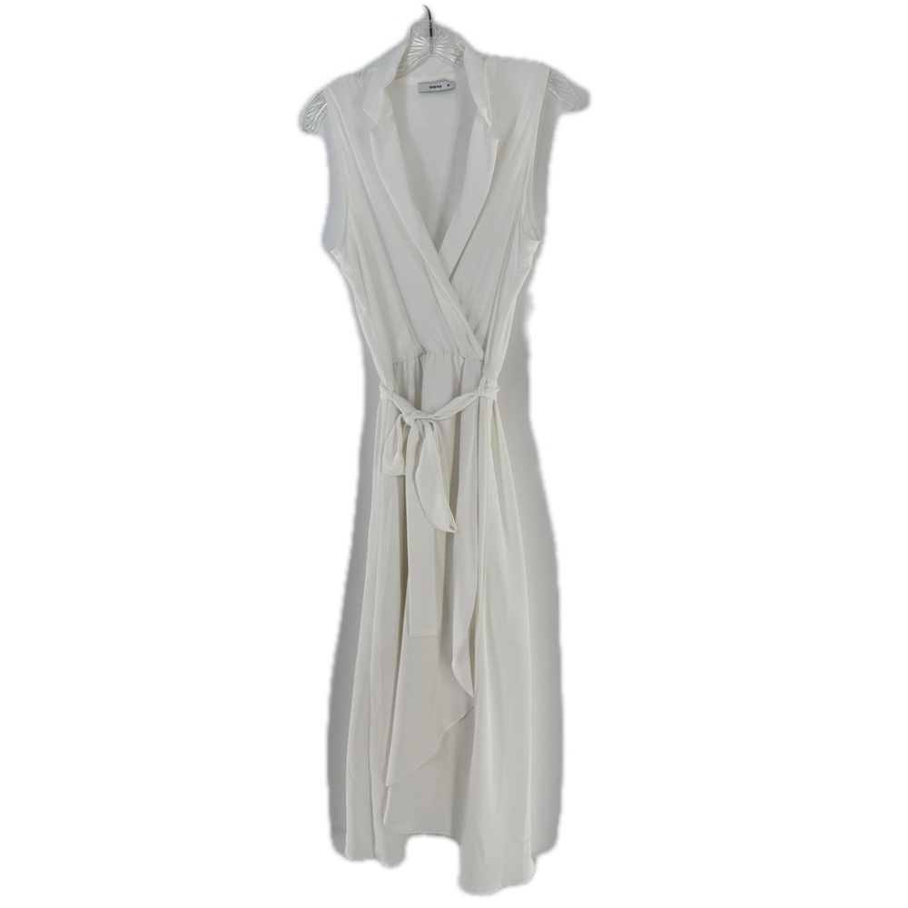 Sheike Australia White Sheer Faux Wrap Sleeveless Midi Dress Size AU 12, US 8 - Picture 9 of 16